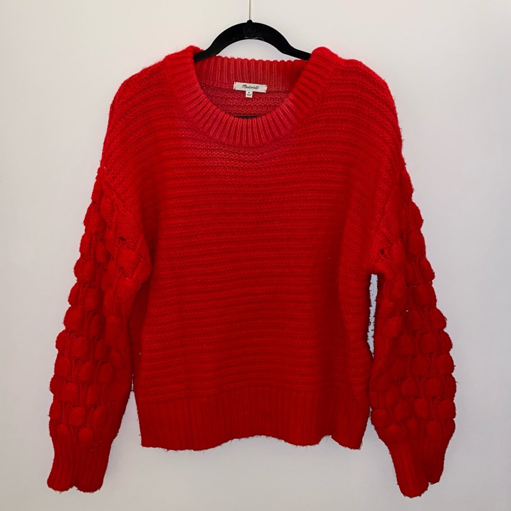 Madewell Red Crew Neck Sweater